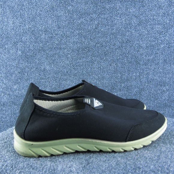 ilovesia Men Slip-On Shoes Black Fabric Lace Up Size 45 Medium - Picture 4 of 9